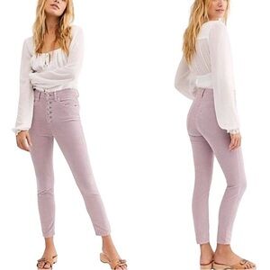 We The Free Lavender Corduroy High Rise Jeans